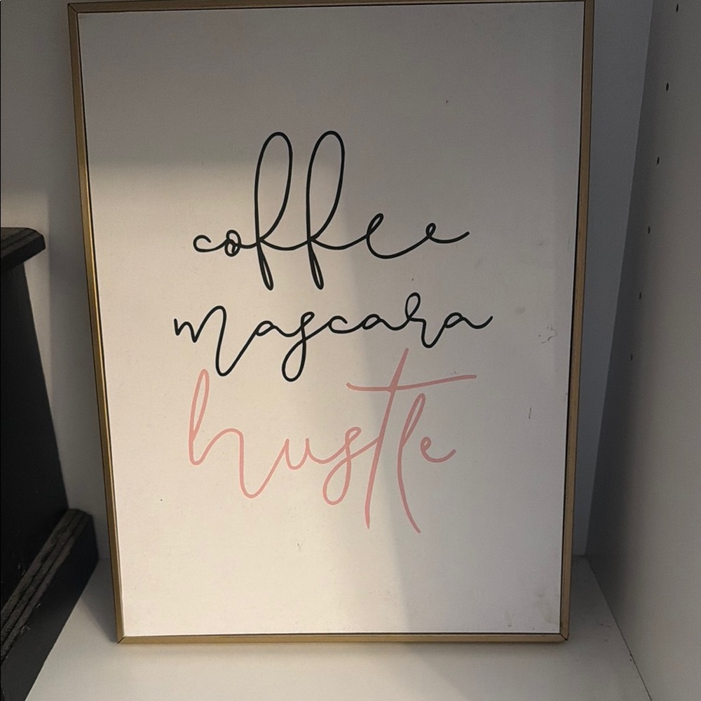 Hobby Lobby Black and Pink Script Art